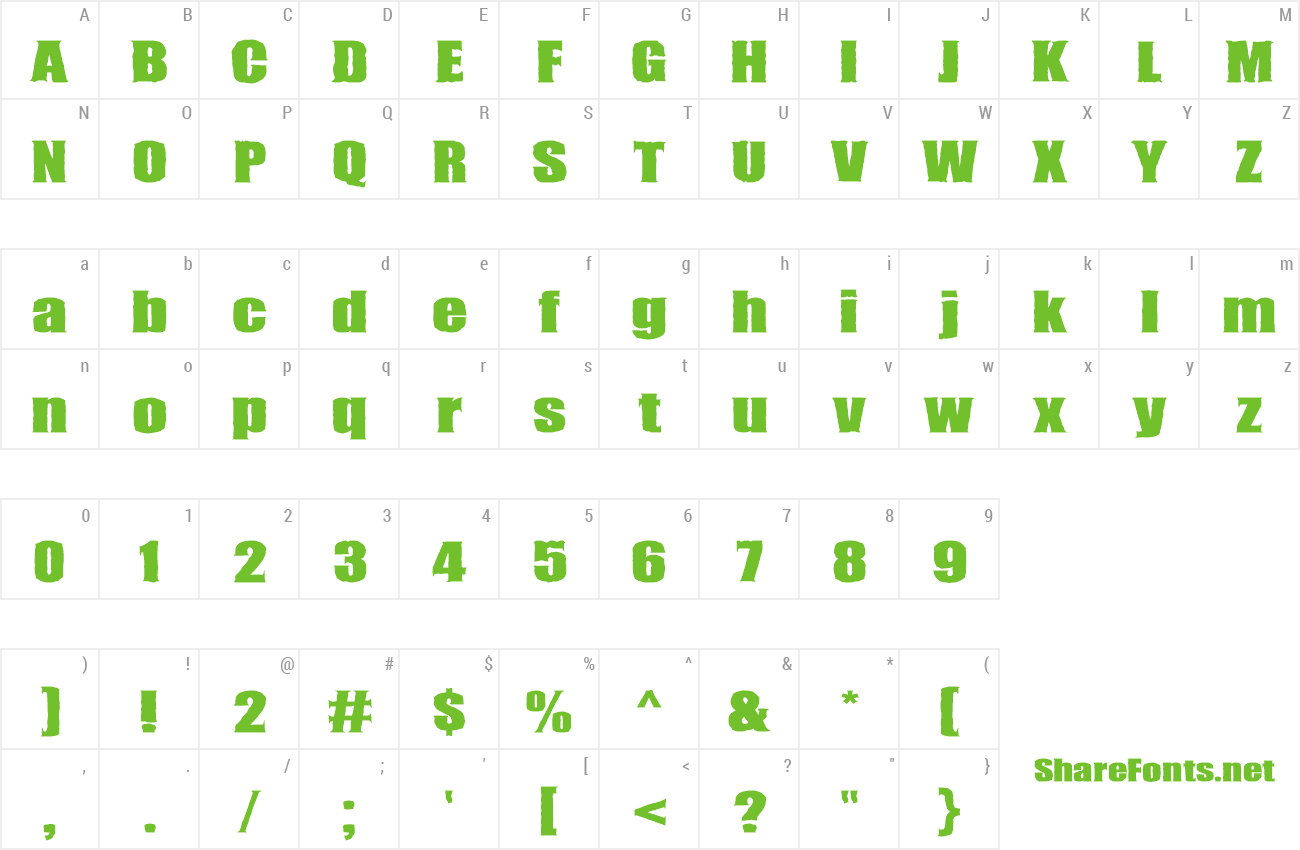 Font Super Cursed preview